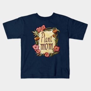 Plant Mom Floral Motif Kids T-Shirt